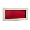 10x20 Shadow Box Frame White Washed Wood | with a 3/4" Usable Display Depth | Includes a Red Real Suede Texture Acid-Free Backing Board, UV Resistant Acrylic, and Hanging Hardware view 1