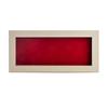10x20 Shadow Box Frame White Washed Wood | with a 3/4" Usable Display Depth | Includes a Red Real Suede Texture Acid-Free Backing Board, UV Resistant Acrylic, and Hanging Hardware view 3