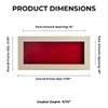 10x20 Shadow Box Frame White Washed Wood | with a 3/4" Usable Display Depth | Includes a Red Real Suede Texture Acid-Free Backing Board, UV Resistant Acrylic, and Hanging Hardware view 4
