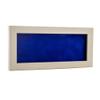 10x20 Shadow Box Frame White Washed Wood | with a 3/4" Usable Display Depth | Includes a Royal Blue Real Suede Texture Acid-Free Backing Board, UV Resistant Acrylic, and Hanging Hardware view 1