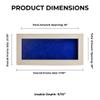10x20 Shadow Box Frame White Washed Wood | with a 3/4" Usable Display Depth | Includes a Royal Blue Real Suede Texture Acid-Free Backing Board, UV Resistant Acrylic, and Hanging Hardware view 4