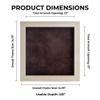 13x13 Shadow Box Frame White Washed Wood | with a 3/4" Usable Display Depth | Includes a Brown Real Suede Texture Acid-Free Backing Board, UV Resistant Acrylic, and Hanging Hardware view 4