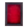 11x14 Shadow Box Frame Brown Walnut Wood | with a 3/4" Usable Display Depth | Includes a Red Real Suede Texture Acid-Free Backing Board, UV Resistant Acrylic, and Hanging Hardware view 2