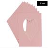 6x6 Mat Bevel Cut for 3x3 Photos - Precut Pink Heart Shaped Photo Mat Board Opening - Acid Free Matte to Protect Your Pictures - Bevel Cut for Family Photos, Pack of 10 Matboards view 3