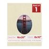 16x20 Mat Bevel Cut for 8x10 Photos - Precut Fresh Linen Canvas Oval Shaped Photo Mat Board Opening - Acid Free Matte to Protect Your Pictures - Bevel Cut for Family Photos, Pack of 1 Matboard view 1