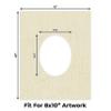 16x20 Mat Bevel Cut for 8x10 Photos - Precut Fresh Linen Canvas Oval Shaped Photo Mat Board Opening - Acid Free Matte to Protect Your Pictures - Bevel Cut for Family Photos, Pack of 1 Matboard view 2