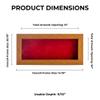 13x34 Shadow Box Frame Light Brown Wood | with a 3/4" Usable Display Depth | Includes a Red Real Suede Texture Acid-Free Backing Board, UV Resistant Acrylic, and Hanging Hardware view 4