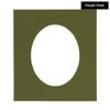 20x30 Mat Bevel Cut for 18x26 Photos - Precut Dill Green Oval Shaped Photo Mat Board Opening - Acid Free Matte to Protect Your Pictures - Bevel Cut for Family Photos, Pack of 1 Matboard view 2