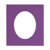 11.5x17 Mat Bevel Cut for 11x13.5 Photos - Precut Dark Purple Oval Shaped Photo Mat Board Opening - Acid Free Matte to Protect Your Pictures - Bevel Cut for Family Photos, Pack of 1 Matboard view 1