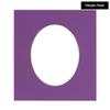 11.5x17 Mat Bevel Cut for 11x13.5 Photos - Precut Dark Purple Oval Shaped Photo Mat Board Opening - Acid Free Matte to Protect Your Pictures - Bevel Cut for Family Photos, Pack of 1 Matboard view 2