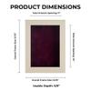 11x14 Shadow Box Frame White Washed Wood | with a 3/4" Usable Display Depth | Includes a Dark Berry Real Suede Texture Acid-Free Backing Board, UV Resistant Acrylic, and Hanging Hardware view 4