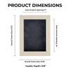 11x14 Shadow Box Frame White Washed Wood | with a 3/4" Usable Display Depth | Includes a Dark Grey Real Suede Texture Acid-Free Backing Board, UV Resistant Acrylic, and Hanging Hardware view 4