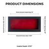 10x20 Shadow Box Frame Charcoal Gray Wood | with a 3/4" Usable Display Depth | Includes a Red Real Suede Texture Acid-Free Backing Board, UV Resistant Acrylic, and Hanging Hardware view 4