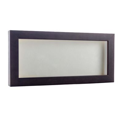 10x20 Shadow Box Frame Brown Walnut Wood | with a 3/4" Usable Display Depth | Includes a White Real Suede Texture Acid-Free Backing Board, UV Resistant Acrylic, and Hanging Hardware