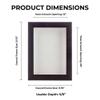 10x20 Shadow Box Frame Brown Walnut Wood | with a 3/4" Usable Display Depth | Includes a White Real Suede Texture Acid-Free Backing Board, UV Resistant Acrylic, and Hanging Hardware view 3