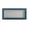 10x20 Shadow Box Frame Blue Wood | with a 1" Usable Display Depth | Includes a White Real Suede Texture Acid-Free Backing Board, UV Resistant Acrylic, and Hanging Hardware view 2