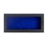 13x34 Shadow Box Frame Charcoal Gray Wood | with a 3/4" Usable Display Depth | Includes a Royal Blue Real Suede Texture Acid-Free Backing Board, UV Resistant Acrylic, and Hanging Hardware view 3