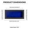 13x34 Shadow Box Frame Charcoal Gray Wood | with a 3/4" Usable Display Depth | Includes a Royal Blue Real Suede Texture Acid-Free Backing Board, UV Resistant Acrylic, and Hanging Hardware view 4