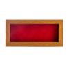 10x20 Shadow Box Frame Light Brown Wood | with a 3/4" Usable Display Depth | Includes a Red Real Suede Texture Acid-Free Backing Board, UV Resistant Acrylic, and Hanging Hardware view 3
