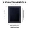 11x14 Shadow Box Frame Charcoal Gray Wood | with a 3/4" Usable Display Depth | Includes a Black Real Suede Texture Acid-Free Backing Board, UV Resistant Acrylic, and Hanging Hardware view 4