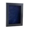 11x14 Shadow Box Frame Charcoal Gray Wood | with a 3/4" Usable Display Depth | Includes a Navy Blue Real Suede Texture Acid-Free Backing Board, UV Resistant Acrylic, and Hanging Hardware view 1
