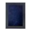 11x14 Shadow Box Frame Charcoal Gray Wood | with a 3/4" Usable Display Depth | Includes a Navy Blue Real Suede Texture Acid-Free Backing Board, UV Resistant Acrylic, and Hanging Hardware view 3