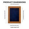 11x14 Shadow Box Frame Light Brown Wood | with a 3/4" Usable Display Depth | Includes a Navy Blue Real Suede Texture Acid-Free Backing Board, UV Resistant Acrylic, and Hanging Hardware view 4