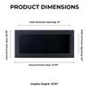 13x34 Shadow Box Frame Charcoal Gray Wood | with a 3/4" Usable Display Depth | Includes a Black Real Suede Texture Acid-Free Backing Board, UV Resistant Acrylic, and Hanging Hardware view 4