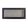 13x34 Shadow Box Frame Brown Walnut Wood | with a 3/4" Usable Display Depth | Includes a Light Grey Real Suede Texture Acid-Free Backing Board, UV Resistant Acrylic, and Hanging Hardware view 2