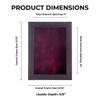 11x14 Shadow Box Frame Brown Walnut Wood | with a 3/4" Usable Display Depth | Includes a Dark Berry Real Suede Texture Acid-Free Backing Board, UV Resistant Acrylic, and Hanging Hardware view 3