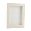 11x14 Shadow Box Frame White Washed Wood | with a 3/4" Usable Display Depth | Includes a White Real Suede Texture Acid-Free Backing Board, UV Resistant Acrylic, and Hanging Hardware view 1