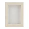 11x14 Shadow Box Frame White Washed Wood | with a 3/4" Usable Display Depth | Includes a White Real Suede Texture Acid-Free Backing Board, UV Resistant Acrylic, and Hanging Hardware view 3