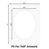 8.5x11 Mat Bevel Cut for 7x9 Photos - Precut Oyster Shell White Oval Shaped Photo Mat Board Opening - Acid Free Matte to Protect Your Pictures - Bevel Cut for Family Photos, Pack of 1 Matboard view 2
