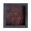13x13 Shadow Box Frame Charcoal Gray Wood | with a 3/4" Usable Display Depth | Includes a Brown Real Suede Texture Acid-Free Backing Board, UV Resistant Acrylic, and Hanging Hardware view 3