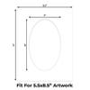 8.5x11 Mat Bevel Cut for 5.5x8.5 Photos - Precut White Oval Shaped Photo Mat Board Opening - Acid Free Matte to Protect Your Pictures - Bevel Cut for Family Photos, Pack of 10 Matboards view 2