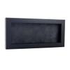 13x34 Shadow Box Frame Black Wood | with a 3/4" Usable Display Depth | Includes a Dark Grey Real Suede Texture Acid-Free Backing Board, UV Resistant Acrylic, and Hanging Hardware view 1