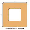6x6 Mat Bevel Cut for 3x3 Photos - Precut Topaz Orange Square Shaped Photo Mat Board Opening - Acid Free Matte to Protect Your Pictures - Bevel Cut for Family Photos, Pack of 10 Matboards view 2