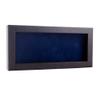 10x20 Shadow Box Frame Brown Walnut Wood | with a 3/4" Usable Display Depth | Includes a Navy Blue Real Suede Texture Acid-Free Backing Board, UV Resistant Acrylic, and Hanging Hardware view 1