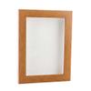 11x14 Shadow Box Frame Light Brown Wood | with a 3/4" Usable Display Depth | Includes a White Real Suede Texture Acid-Free Backing Board, UV Resistant Acrylic, and Hanging Hardware view 1