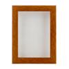 11x14 Shadow Box Frame Light Brown Wood | with a 3/4" Usable Display Depth | Includes a White Real Suede Texture Acid-Free Backing Board, UV Resistant Acrylic, and Hanging Hardware view 3