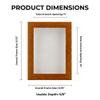 11x14 Shadow Box Frame Light Brown Wood | with a 3/4" Usable Display Depth | Includes a White Real Suede Texture Acid-Free Backing Board, UV Resistant Acrylic, and Hanging Hardware view 4