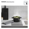 19-1/2" L x 11" W Silicone and Stainless Steel Roll-Up Multipurpose Rack view 4