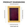 11x14 Shadow Box Frame Natural Wood | with a 3/4" Usable Display Depth | Includes a Dark Berry Real Suede Texture Acid-Free Backing Board, UV Resistant Acrylic, and Hanging Hardware view 4