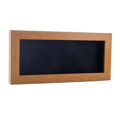 10x20 Shadow Box Frame Light Brown Wood | with a 3/4" Usable Display Depth | Includes a Black Real Suede Texture Acid-Free Backing Board, UV Resistant Acrylic, and Hanging Hardware