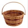Amish Harvest Basket Towel Storage Apple Pail With Swinging Handle (Red) view 2
