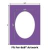 8.5x11 Mat Bevel Cut for 6x8 Photos - Precut Dark Purple Oval Shaped Photo Mat Board Opening - Acid Free Matte to Protect Your Pictures - Bevel Cut for Family Photos, Pack of 10 Matboards view 2
