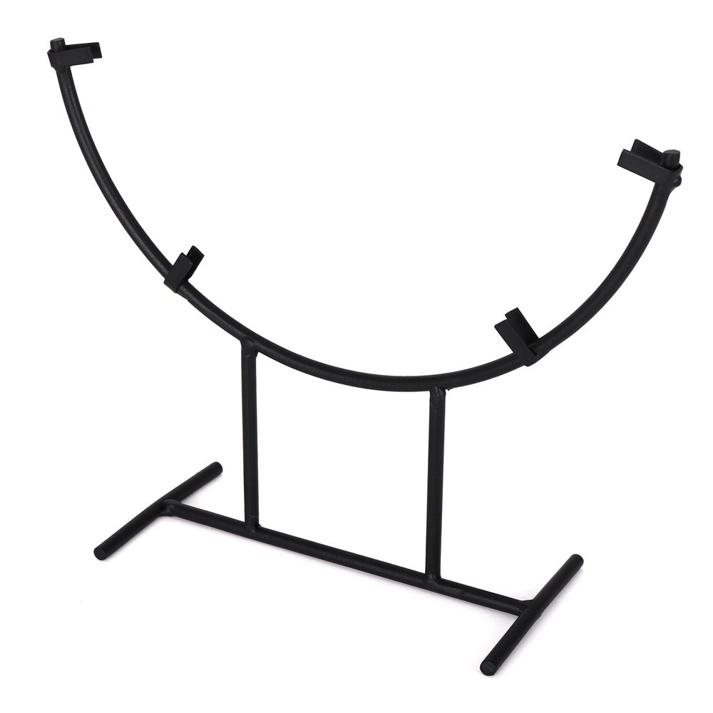 Milltown Merchants Round Metal Display Stand - Fused Glass Art Base - Plate Stand / Plate Holder - Round Art Panel Stand (3 Pack)