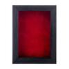 11x14 Shadow Box Frame Barnwood Black Wood | with a 1" Usable Display Depth | Includes a Red Real Suede Texture Acid-Free Backing Board, UV Resistant Acrylic, and Hanging Hardware view 2