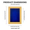 11x14 Shadow Box Frame Natural Wood | with a 3/4" Usable Display Depth | Includes a Royal Blue Real Suede Texture Acid-Free Backing Board, UV Resistant Acrylic, and Hanging Hardware view 4