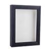 11x14 Shadow Box Frame Barnwood Black Wood | with a 1" Usable Display Depth | Includes a White Real Suede Texture Acid-Free Backing Board, UV Resistant Acrylic, and Hanging Hardware view 1